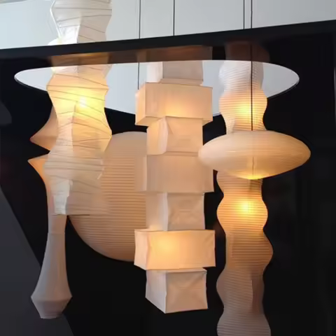 Janpanese Akari Rice Paper Lamp modern Noguchi Yong Pendant Lamp Living Room Bedroom Corner Designer