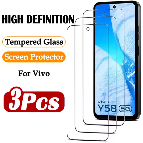 3Piece Protective Glass for Vivo Y58 Y38 Y28 Y18 Y03 Y37 Pro Screen Protector for Vivo Y19s Y17s Y27