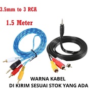 Kabel RCA STB TV Box ke TV Tabung Jack 3.5mm ke 3 RCA 1.5 M 1.5 METER