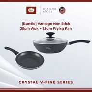 [Bundle]Vantage Crystal 28cm Wok + 28cm Frying Pan Frying Pan with IH