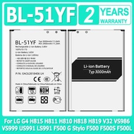 1Pcs BL-51YF New  Battery For LG G4 H815 H811 H810 H818 H819 V32 VS986 VS999 US991 LS991 F500 G Styl