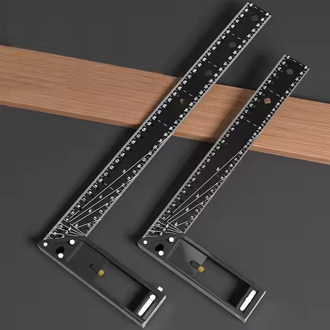 Multi functional Right Angle Ruler 45/90 Degree Hole Angle Ruler Industrial Grade Positioning Markin