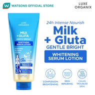 LUXE ORGANIX  Milk + Gluta Whitening Serum Lotion 350ml