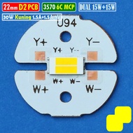 LED Sorot 30w MCP D2 3570 22mm 6C Kuning Kuning LED Laser BiLED RTD AES 9V
