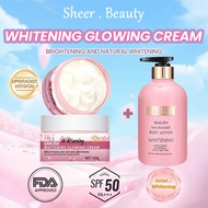 【Skincare Set】LBLS Sakura Whitening Cream Sakura Niacinamide Body Lotion Moisturizing SkinCare 600ml