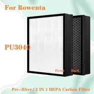 For Rowenta Pure Air PU3040 Air Purifier Replacement 2 in 1 HEPA and Carbon Filter