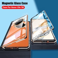 Double Side Glass Case For Honor X9c 5G X9c Smart HonorX9c X9 c 2024 Tempered Glass Metal Hard Phone