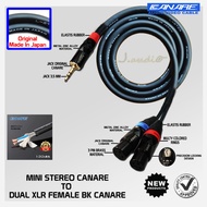 HP made in japan - Audio cable sound cable/ 1x Mini Stereo 3.5 mm CN to 2x XLR Female CN BK - JUAN A