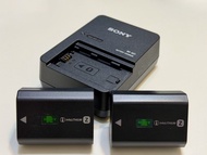 Sony NP-FZ100 電池兩粒連原廠Sony BC-QZ1 充電器 Sony BC-QZ1