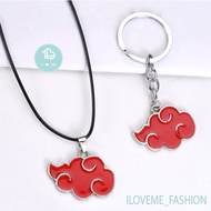 Akatsuki logo necklace, Japanese Style Naruto akatsuki keychain