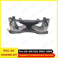 Hot Sales,Motorcycle Front Headlight For Kawasaki Ninja ZX6R 2003 2004 ZX-6R ZX636 03 04 ZX-6R ZX 63