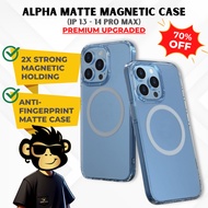 MojoSkins Alpha Transparent Matte Magnetic Casing For iP 14 Pro Max 13 Pro Max Clear Matte Case Anti