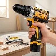 LYUWO 12V (), LW-9012-C1  Set Gerudi Tanpa Wayar LYUWO 12V Lithium Dengan Bateri & Pengecas, Pemutar
