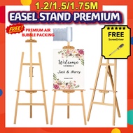 Msia Ready Pine Wood Stand 🔥𝟭𝟱𝟬/𝟭𝟳𝟱𝙘𝙢 Wood Easel Stand Art Sketch Drawing Stand Wooden Art Stand Woo