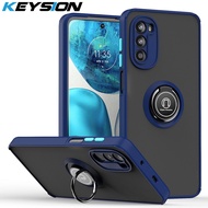 KEYSION Matte Case for Motorola MOTO G52 G71 G51 5G G41 G31 G50 G60 S Transparent Shockproof Ring Ph