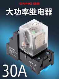 Preferred❤ Enjue g30f DC Relay 30a High Current High Power Intermediate Relay 12 24 220v with Base 4