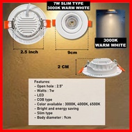 Eyeball Recessed Spotlight Downlight MINI LED Energy Saving 3 Eyes COB 3W 7W 3000K 6500K 4000K Lampu