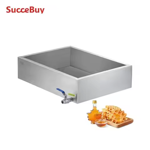 SucceBuy 11.2-47 Gal Maple Syrup Evaporator Pan w/ 1 Valve & 3 Heating Methods Stainless Steel Maple