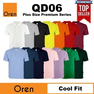【5XL - 7XL】OREN SPORT Baju T Shirt Kemeja Lelaki Perempuan Berkolar Microfiber Polo Jersey Big Plus 