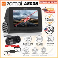 70mai A800S 4K Dash Cam Rear Cam Dual Vision Global Version A800 Adas Parking App Control GPS Built 