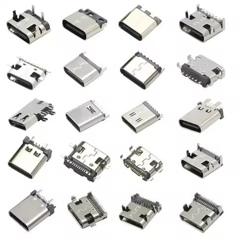 Type USB C Connector Female Charging Port Jack 2P/6P/14P/16P/24Pin Type-C Socket PCB Soldering SMD S