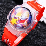 2022 Ultraman Luminous Watch Children Flashing Light Luminous Electronic Watch Boy Cartoon Silicone 