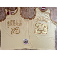 Men's Bulls Jd Jersey 1997-98 Mitchell Ness Hardwood Classics Jersey Gold Sports Basketball Jerseys 