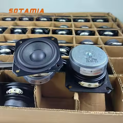 SOTAMIA 2Pcs 2.25 Inch Medium High Frequency Speaker 6 Ohm 20W Square Sound Blaster Echo Wall Speake