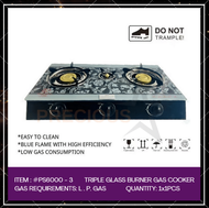 PRECIOUS STAR [1PC] High Quality 3 Burner Gas Stove Gas Range Triple Burner Easy to Master the Heat Not Afraid of High Temperature Multi Level Firepower, High, Middle and Low Cooking, Convenient for Daily Use