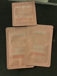 Laneige 睡眠面膜兩包 + 眼部面膜一包