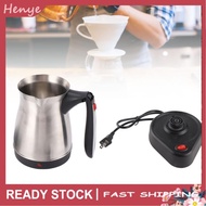 henye Coffee Maker Stainless Steel 500ml Machine with Handle 5 to 6 Cups Capacity Pot for Home Trave