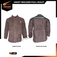 Jaket Las Full Kulit / jacket Welder Full Leather / Jaket Safety/ Murah