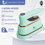 HAN RIVER Steam Iron LCD Screen Garment Steamer iron Rotatable Portable Use For Travel 3 Modes