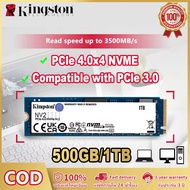 Kingston NVMe PCIe NV2 โซลิดสเตตฮาร์ดดิสก์ 500GB SSD 1TB Nvme M.2 Diy Gaming Computer สําหรับ Steam