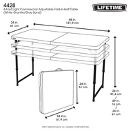 ✷Lifetime 4 FT Fold-In-Half Table - Brown