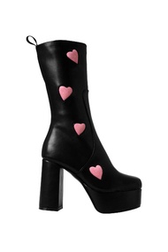 Villains SF YAXIN Platform Booties รองเท้าบูทแพลตฟอร์มผู้หญิง ส้นสูง 3.9"