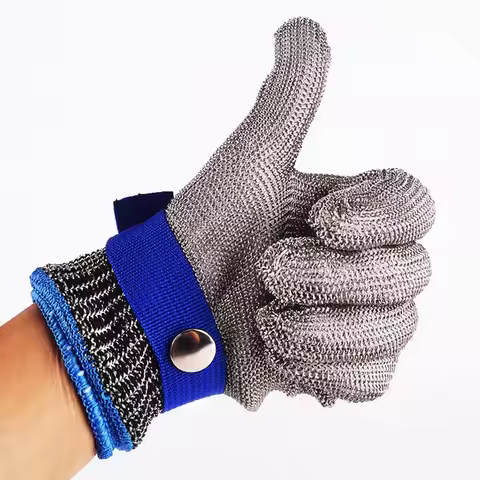 1pcs Stainless Steel Mesh Glove Cut Resistant Chain Mail Protective Anti-Cutting Glove for Kitchen B