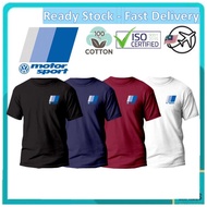 SL-77 [PROMOSI HEBAT] 100% Cotton VOLKSWAGEN MOTOR SPORT  Round Neck Unisex T-Shirt TShirt Lelaki Fa