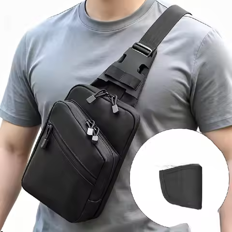 Tactical Pistol Gun Bag Concealed Carry Gun Storage Pouch with Gun Holster Crossbody Shoulder Gun Ba