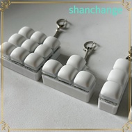 SHANC Fidget Keychain, Keycap Keys Button Finger Keyboard Cap, Relaxing Steamed Bread DIY Keyboard 3