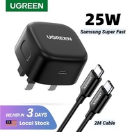 UGREEN Samsung Super Fast Charger 25W PD Charger (Free 2M Fast Charging Cable)