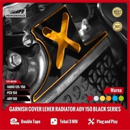 NSA GARNISH COVER RADIATOR NECK HONDA 125/150 Black Series (VARIO PCX ADV) Motorcycle Accessories NS