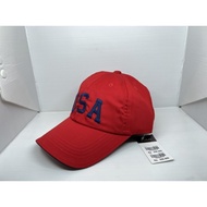 Cap Topi POLO Logo USA Merah Strap Kulit Original Berkualitas