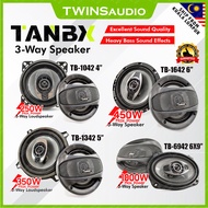 TANBX TB-1042 4" / TB-1342 5” / TB-1642 6" / TB-6942 6"X9" 3-WAY Car Speaker