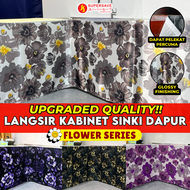 SUPERSAVE Flowerish Cabinet Curtain Langsir Dapur Bunga Kabinet Tirai Cabinet Dapur Kitchen Curtain 