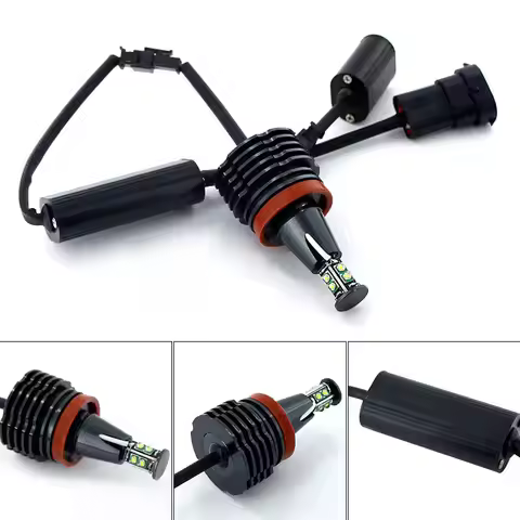 2Pcs/Set H8 Error Free 120W LED Angel Eye Marker Lights Bulbs For BMW 1 3 5 Series E60 E61 E70 E71 E