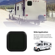 RV FIXED Window Oxidation PROOF 450x450 มม.แก้วสีดำ RV ประตูหน้าต่างกันน้ำซีลสำหรับ Campers