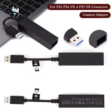For Playstation 4 Camera Adapter for PS5 Console VR Connector USB3.0 Mini Camera Connector for PS5 V