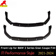 For BMW 2 Series F44 (Gran Coupe) M Performance Style 2021-2024 Model Front Lip Bumper Spoiler ABS P