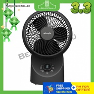 Alpha 7" 3 Blade Motto Desk Table Fan DT360-G2/7-AC WHITE/BLACK